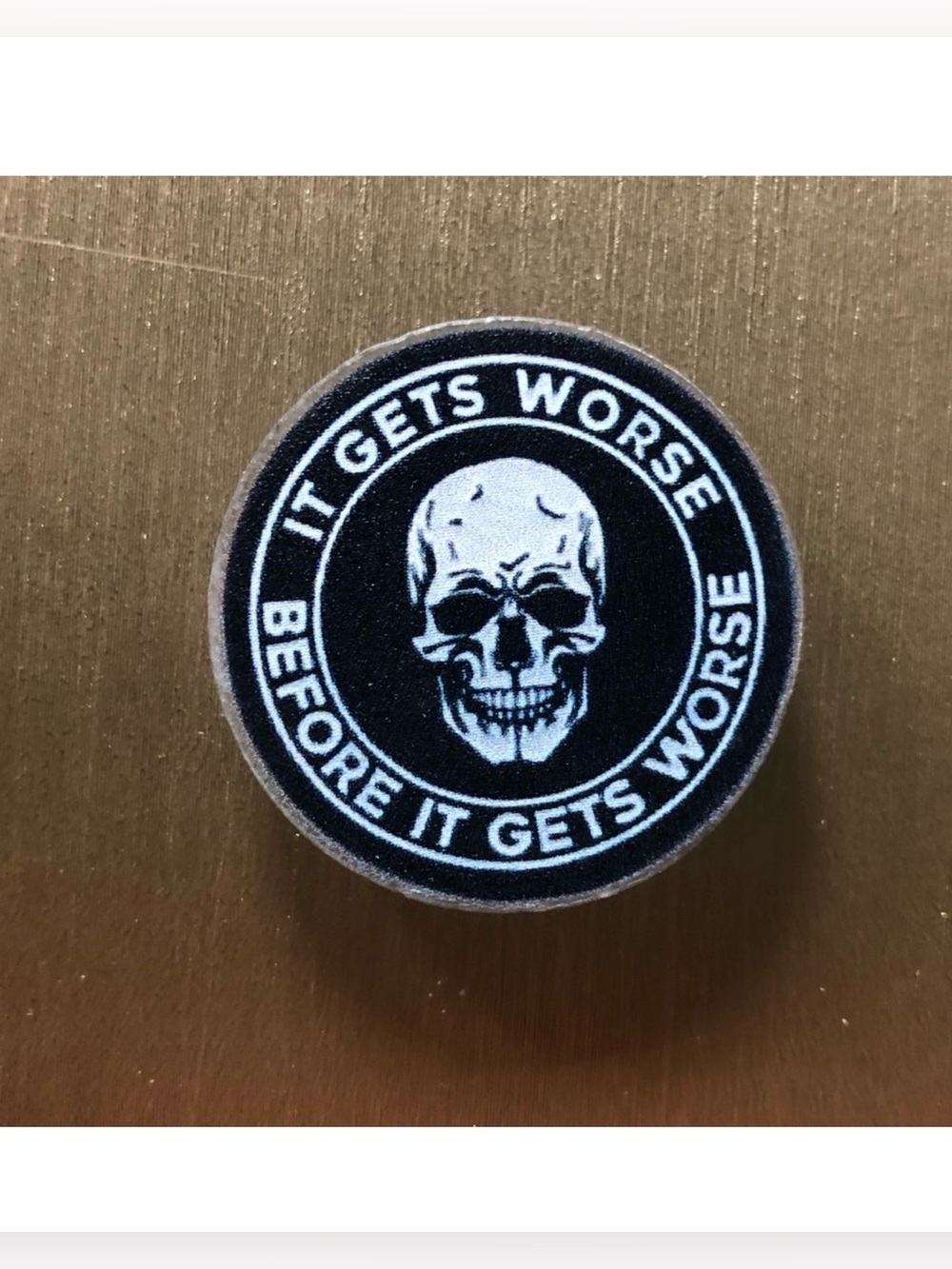 Black and White Skull Acrylic Pin